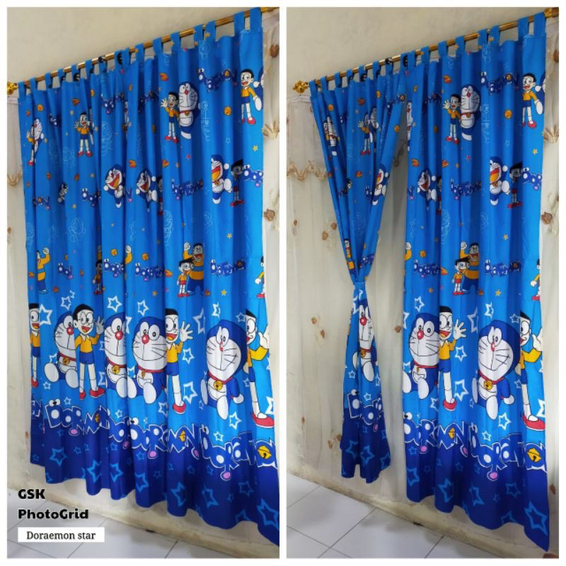 [ PINTU DAN JENDELA ] GORDEN TALI + PONI KARAKTER DORAEMON STAR BIRU