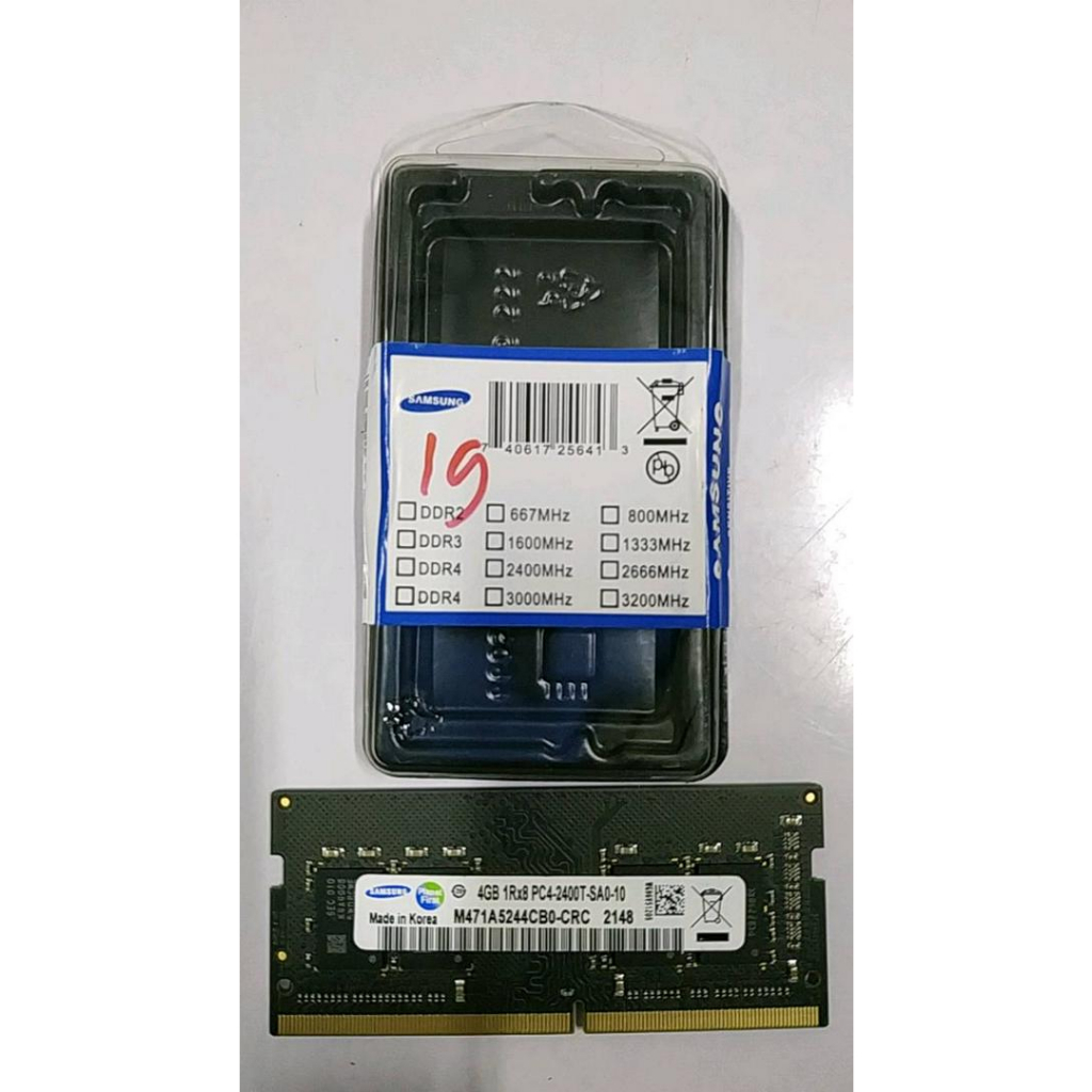 SODIMM Memory RAM 4GB DDR4 PC4-2400 Bandwitdh 1200Mhz
