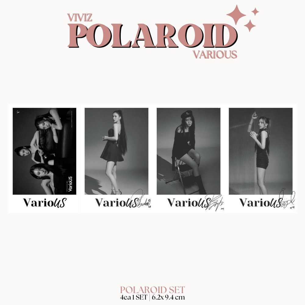 POLAROID VIVIZ VARIOUS (ISI 4 PCS + LAMINASI 2 SISI) TANDA TANGAN TTD KPOP IDOL KOREA PREMIUM MURAH UNOFFICIAL SINB EUNHA UMJI READY STOCK !