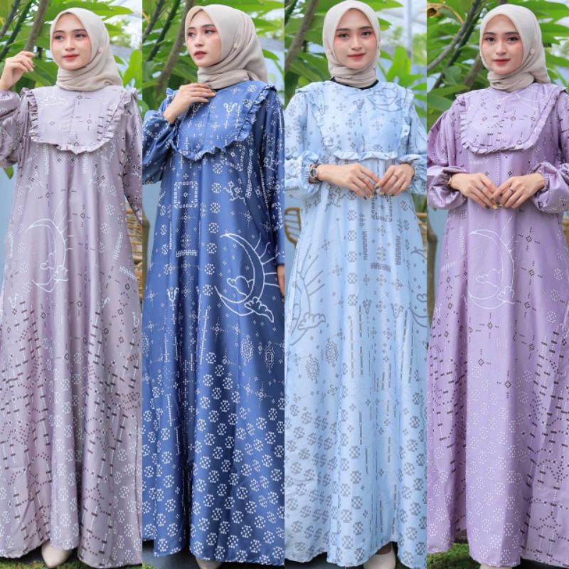 zulina dress // dress Dior silk // gamis Dior silk // dress busui // Dior silk