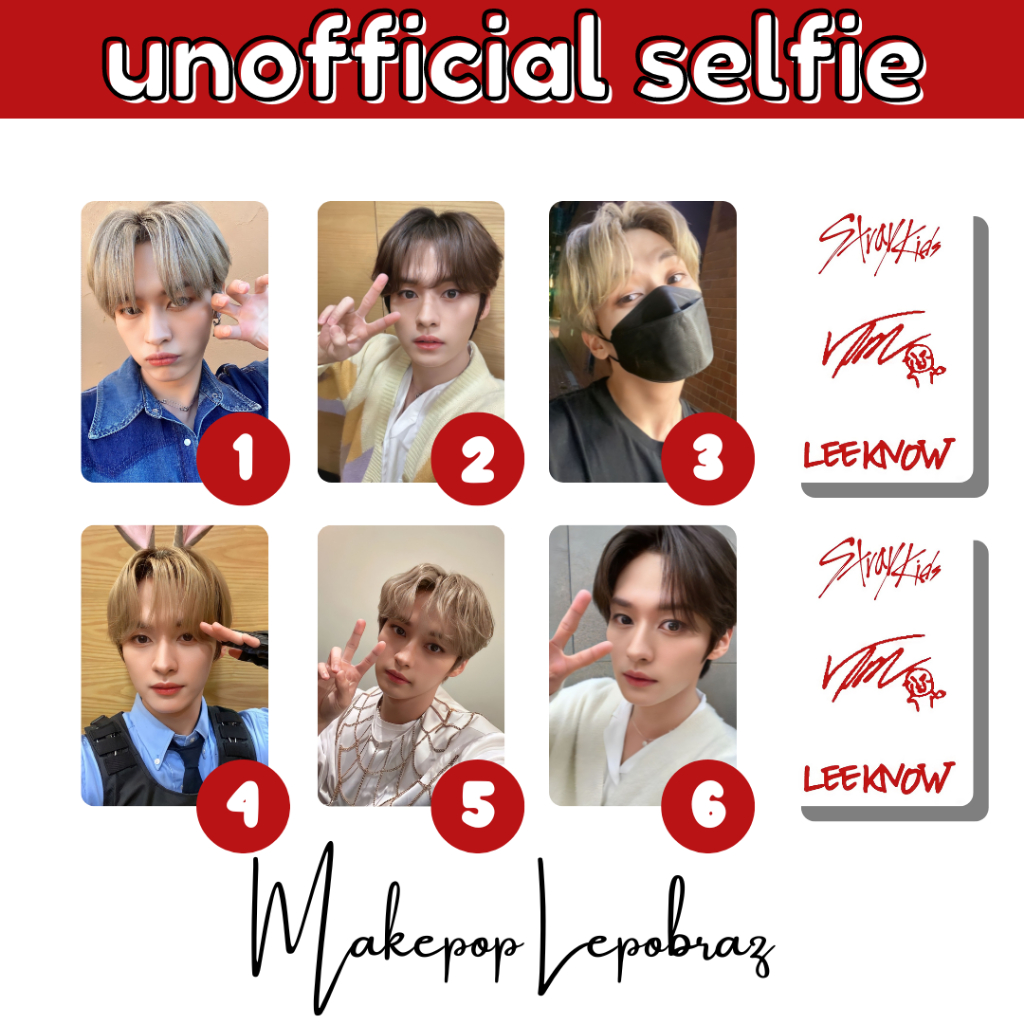 [PART 2] [MIN. 3 PC] STRAY KIDS UNOFFICIAL SELFIE - BOYFRIENDABLE IN I.N JISUNG LEE KNOW LEEKNOW SEUNGMIN