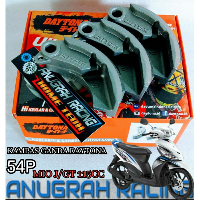 KAMPAS GANDA 54P ORIGINAL DAYTONA RACING KEVLAR CARBON MIO J MIO GT FINO FI 115CC X RIDE 115CC SOUL 