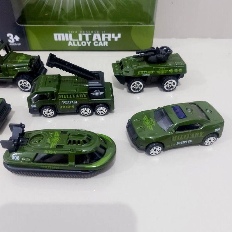 Diecast Set Kendaraan Militer Alloy - Mainan Miniatur Mobil Mobilan Tentara Koleksi Anak Dewasa