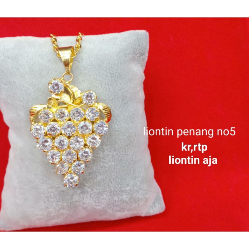 Kalung replika emas model anggur bermata,bisa beli terpisah,mewah,cantik,persis seperti emas asli