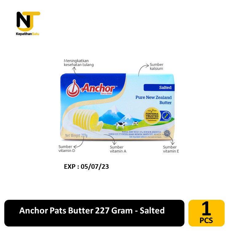 

Salted Butter Anchor 227 gram / Pats / Butter