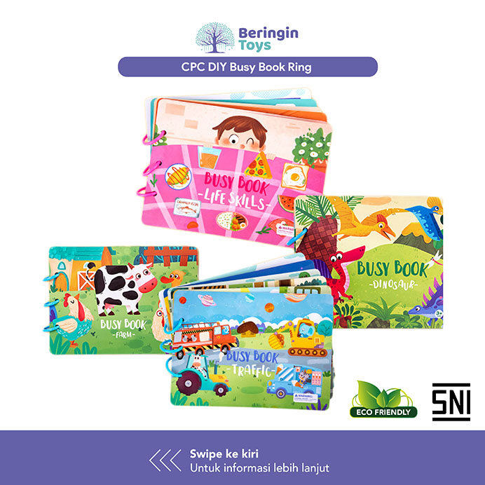 Beringin Toys Mainan Edukasi - DIY Busy Book Ring / Puzzle Kayu / Mainan Anak / Bongkar Pasang Stick