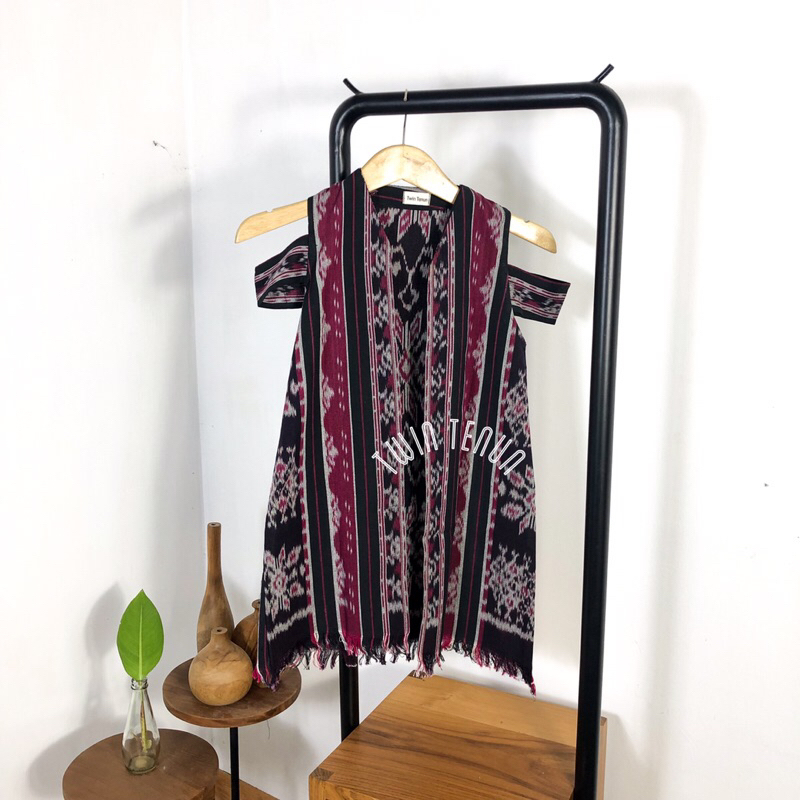 TWIN TENUN / outer tenun, outher anak, blezer anak, baju anak, dres anak, baju tenun anak, tenun, ka