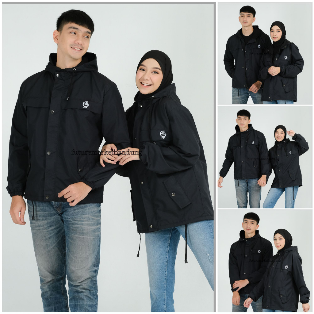 Jaket Couple Parasut Jumbo Waterproof Original FCF EVEREST Size M L XL XXL / Jaket Gunung Pria Waterproof FCF