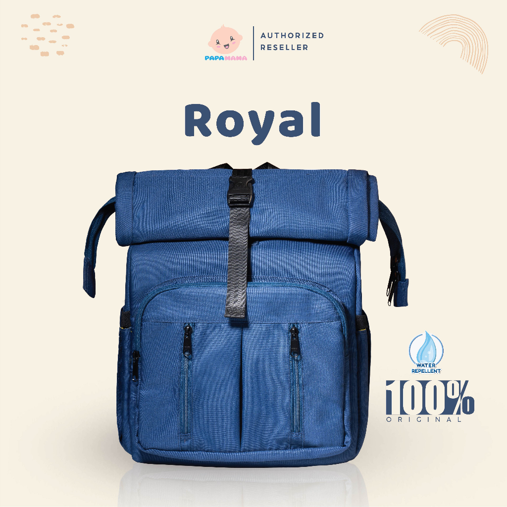 Papamama 1020 Royal Roll Top Diaper Bag Water Repellent