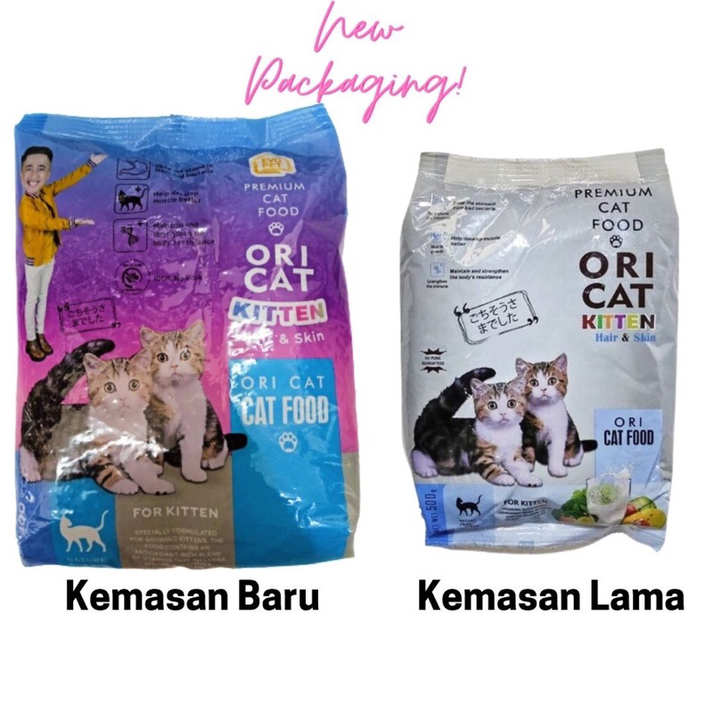 Makanan kucing Ori Cat Kitten New Kemasan 800gr