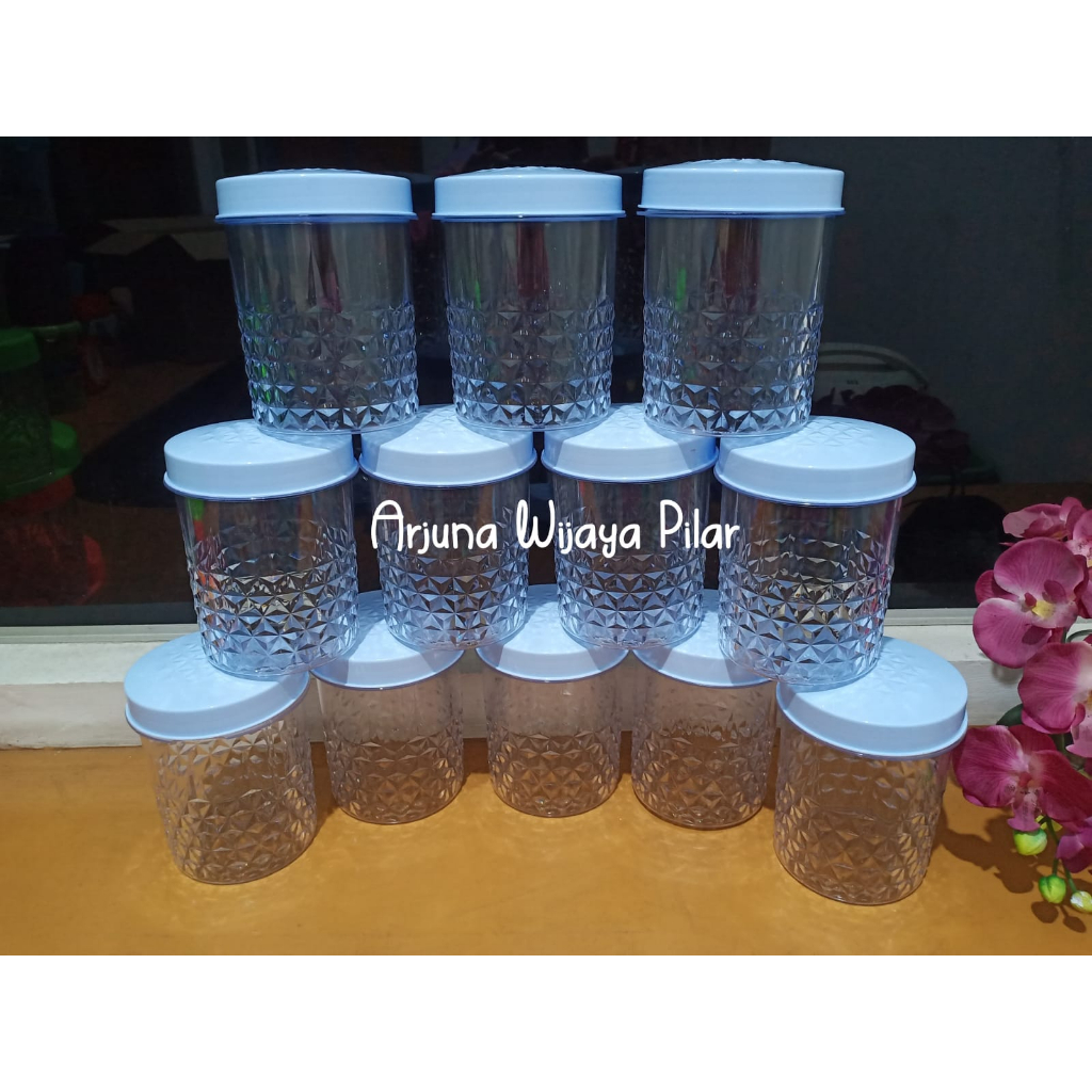 toples kristal daun  premium 1lsn toples lebaran + kerdus