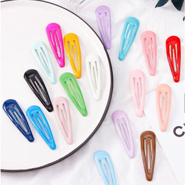 Jepitan Rambut Korea Warna-Warni Polos Hairpin Wanita Jepitan Glossy