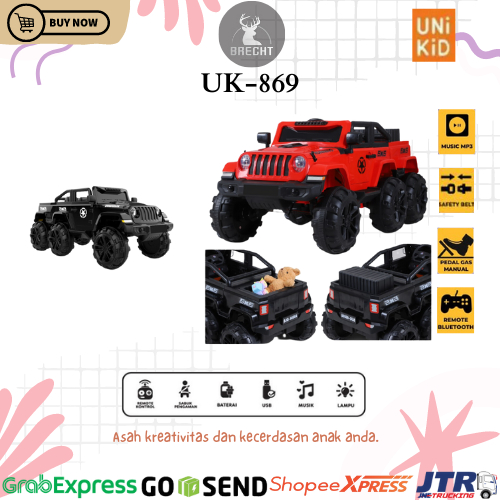Mainan Anak Mobilan Aki Anak Unikid UK 869 Roda 6
