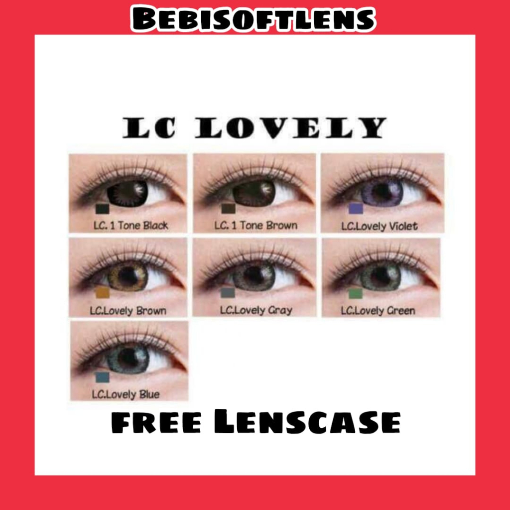 SOFTLENS LIVING COLOR LOVELY DIA 14.40mm NORMAL BLACK GREY BROWN BLUE VIOLET GREEN / 1 TONE 2 TONE Lensa Kontak