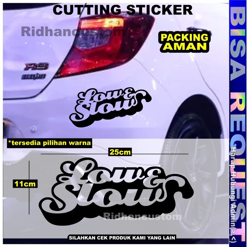 [ LOW & SLOW ] CUTTING STICKER BODY MOBIL | LOW & SLOW