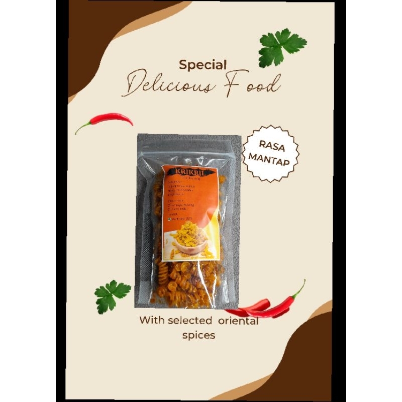 

krikril (kripik kriwil)150gr rasa barbeque