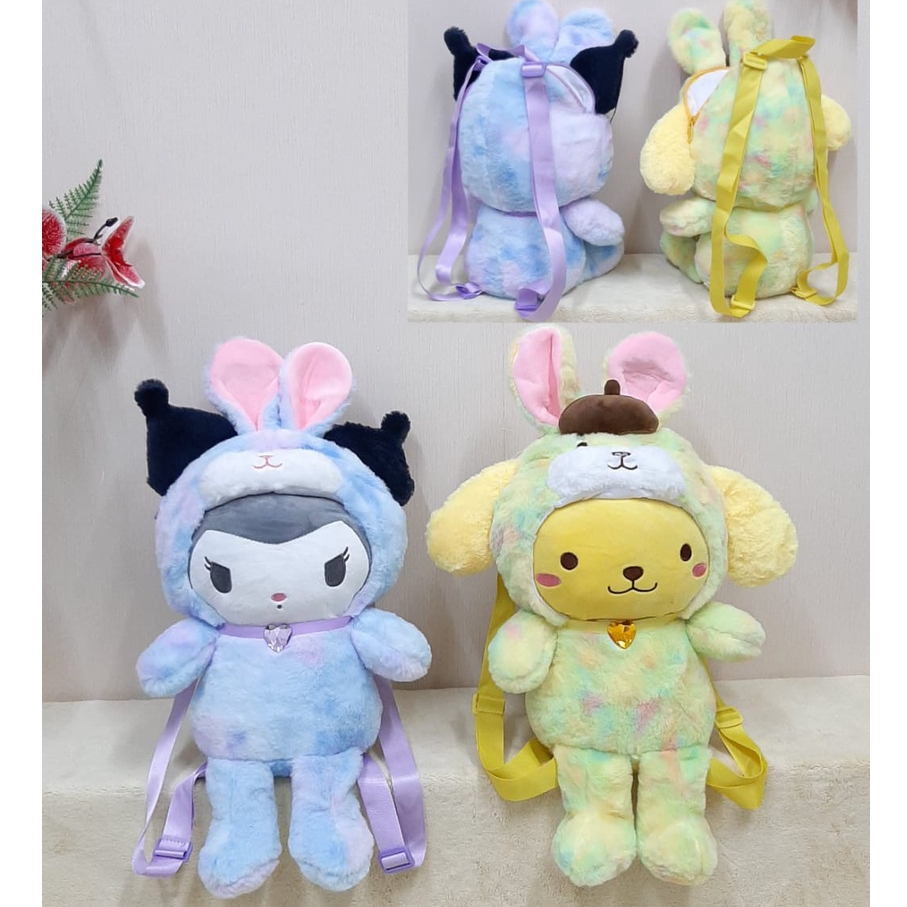 Tas Ransel Fullbody Kuromi Cinnamoroll Pompompurin Backpack/kado ultah