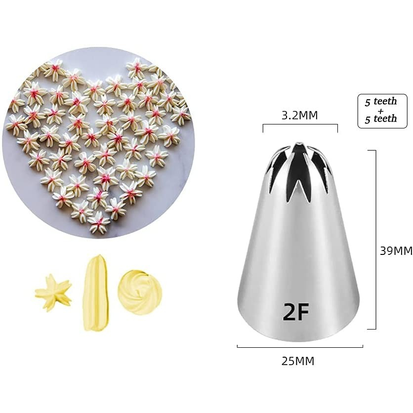 Spuit 2F Star Mawar Wilton KW Import Spuit Kue Spuit Butter Cream