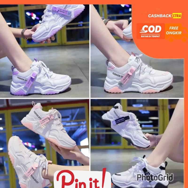 READY STOK Gratis ongkir CODTERMURAH Sepatu Sneakers Wanita/Sepatu Casual/Korea Style Bagus banget