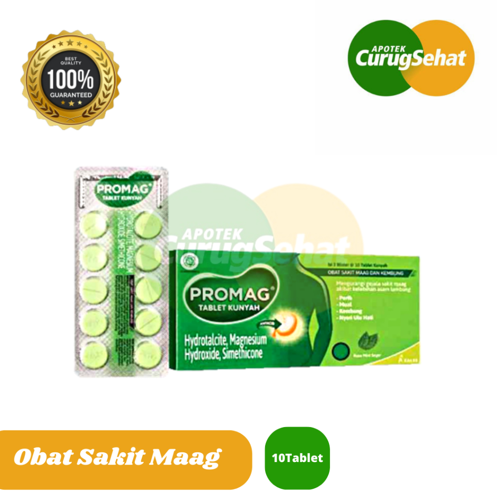 Promag Obat Sakit Maag Obat pereda Maag (10 Tablet)