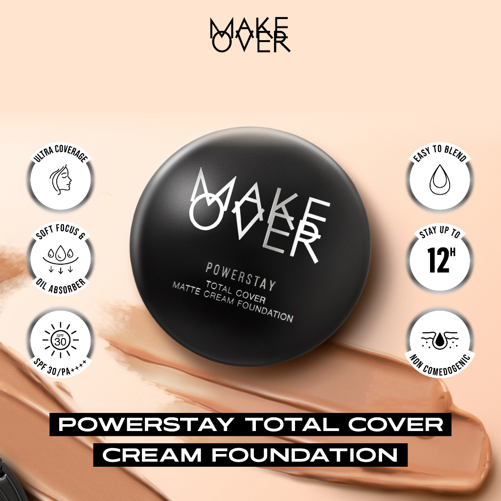 MAKE OVER Powerstay Total Cover Matte Cream Foundation 12 g - Cream Foundation