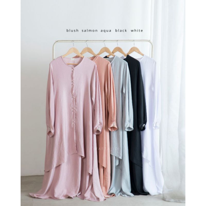 WAFTA - EID SERIES MALACCA ABAYA | abaya polos | abaya tunik | abaya premium | gamis polos