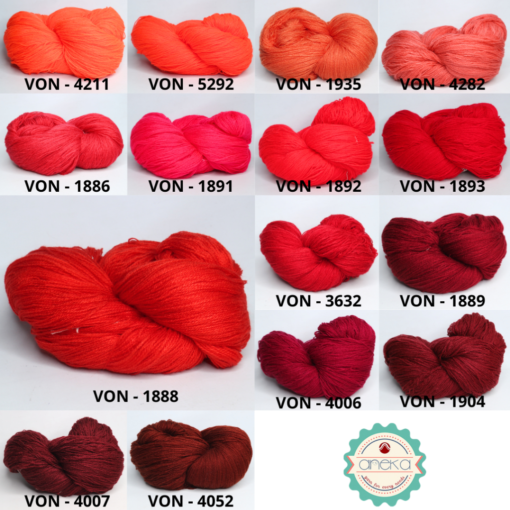 KATALOG - Benang Rajut Wool / Wol / Siet Yarn 200 gram VONEL (BENTUK HANK, TIDAK DIGULUNG) PART 1