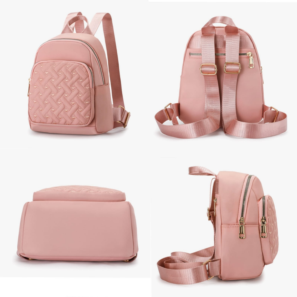 TAS RANSEL WANITA IMPORT CLINATA TA777P3 BACKPACK KOREA FASHION BATAM KEKINIAN PINK KULIAH SEKOLAH KERJA ANTI AIR BERKUALITAS TERBARU TERMURAH REMAJA DEWASA