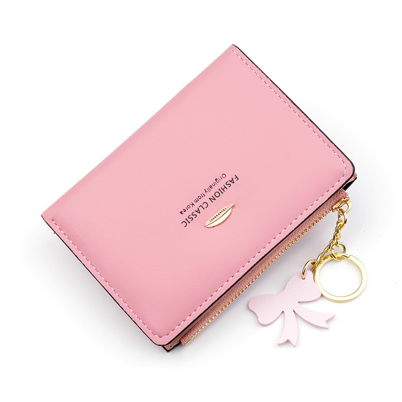 DOMPET LIPAT WANITA IMPORT KECIL KULIT PINK KAUNA WA663P3 PREMIUM KOREA MINI SLOT KARTU RESLETING KOIN LUCU CEWEK MURAH BRANDED BATAM SIMPLE REMAJA KEKINIAN