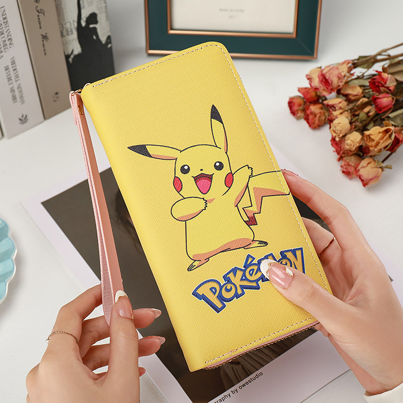 DOMPET PANJANG WANITA IMPORT KARAKTER POKEMON LUCU KULIT KUNING AIFUTA WA669Y1 TALI PENDEK SLOT KARTU RESLETING UANG KOIN PREMIUM REMAJA KEKINIAN CEWEK BRANDED BATAM MURAH KOREA