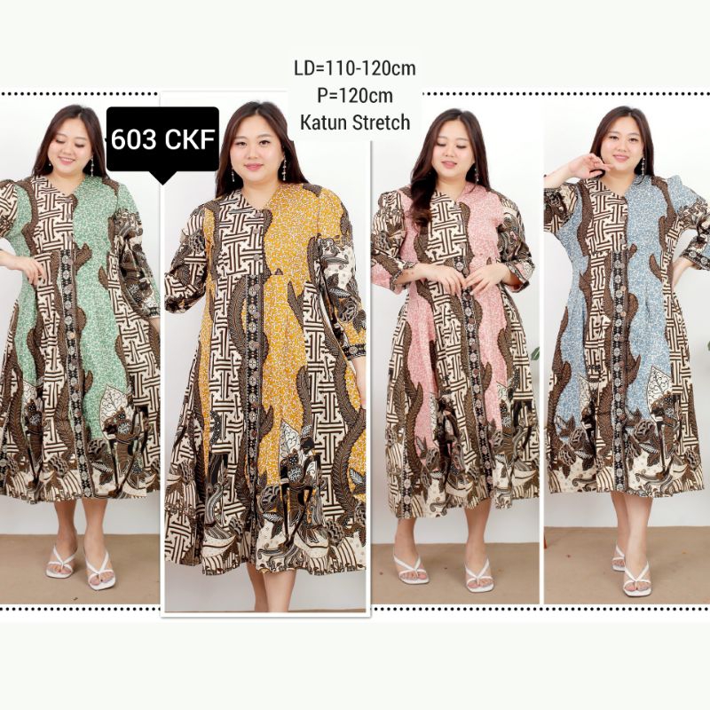 DRESS BATIK NAILA TERUSAN GAMIS BUSUI BUMIL JUMBO BIGSIZE XXL KERJA KANTOR  kancing Gamis Busui MURAH BAJU FASHION CEWEK MODIS 603