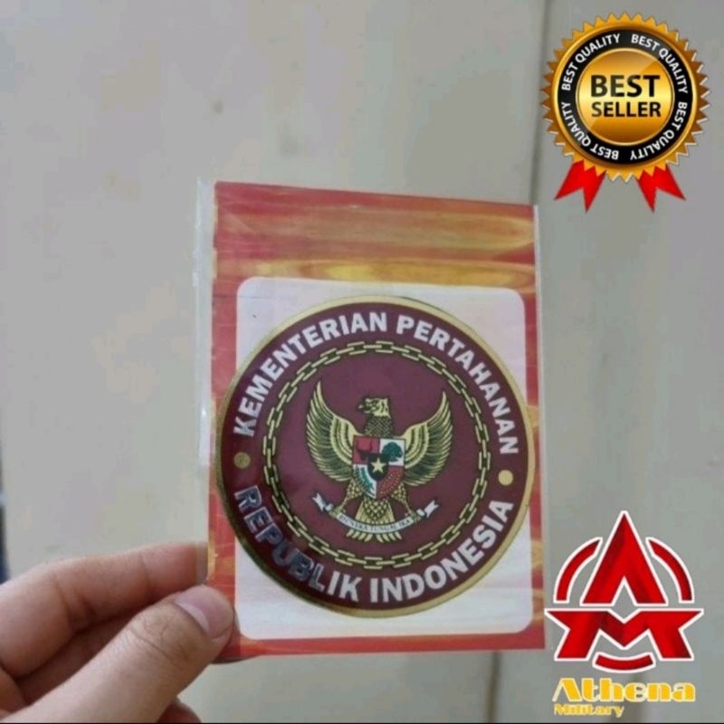 Sticker Kemhan RI terbaru 2022 | Sticker pvc Kemhan terbaru model bulat