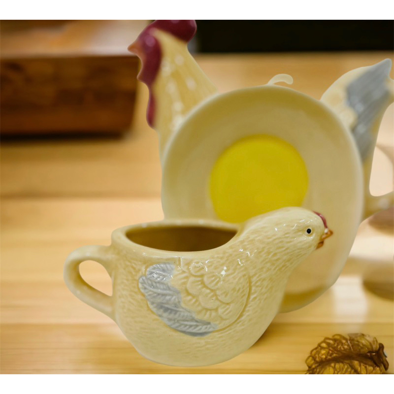 Coffeset Teko Set / Pitcher Set / Hampers / Cangkir Tatak Motif Ayam Telur Tbk