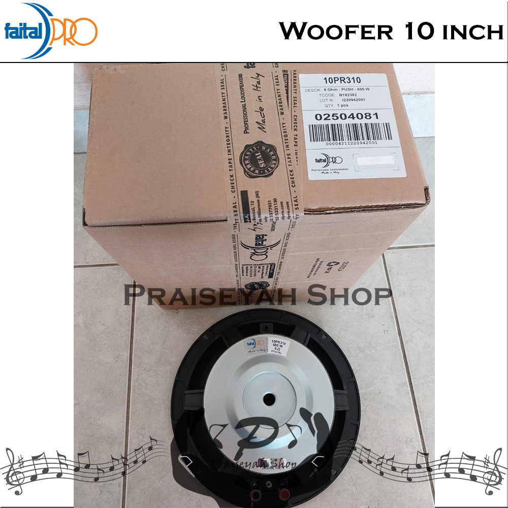 Faital Woofer Speaker Komponen 10 inch 10PR310 8 ohm