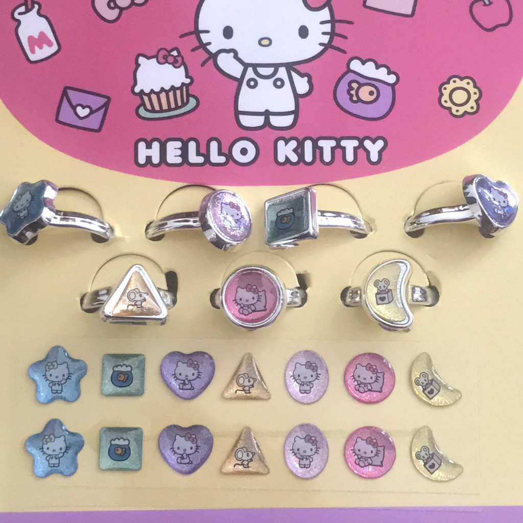 Cincin hello kitty anak lucu murah import original cincin bintang bulan hati oval