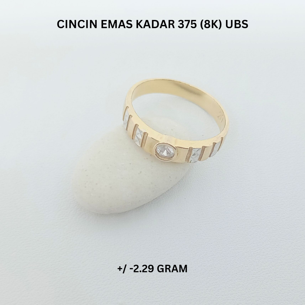 Cincin Emas UBS Kadar 375 (8K) Estimasi Berat 2.29 Gram