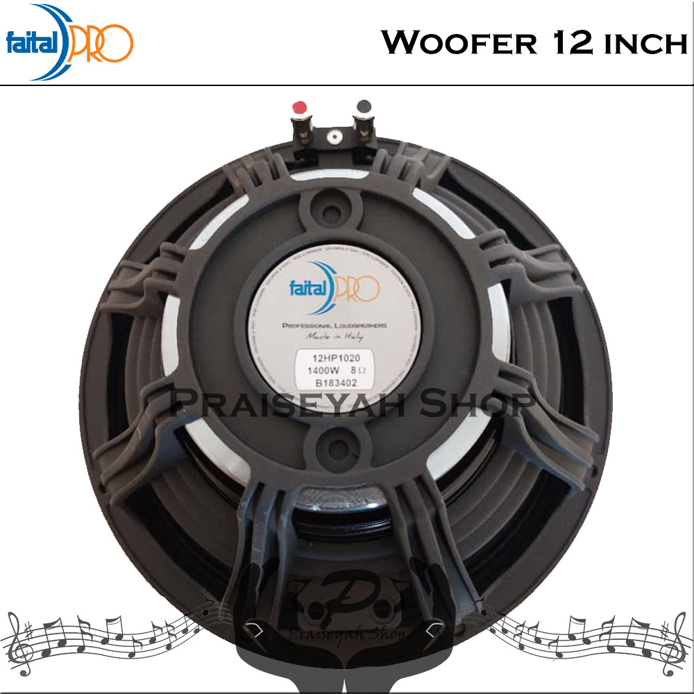 Faital Woofer Speaker Komponen 12 inch 12HP1020 8 ohm Neodymium