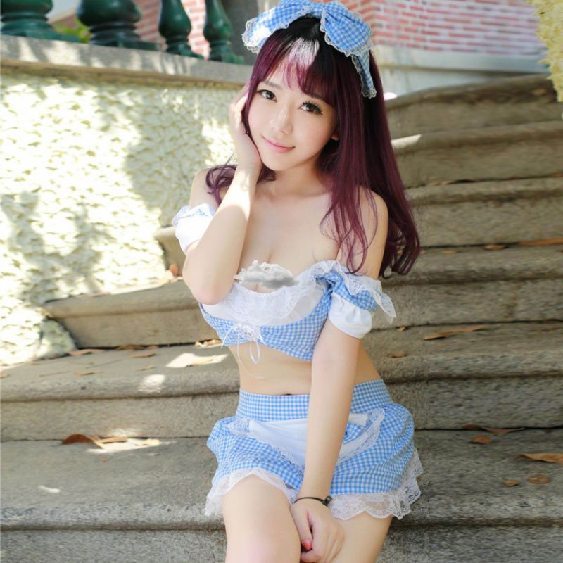 HUES.ID Lingerie + Rok + Bando Model Maid Ribon Eropa 3102