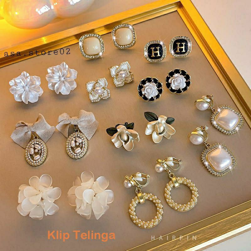 Anting Klip Tanpa Tindik/Anting Jepit Anting Hijab