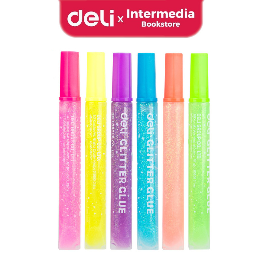 

Deli EA71301 Lem Glitter Klasik 1 pcs Seri Explora 12ml 6 Warna Random
