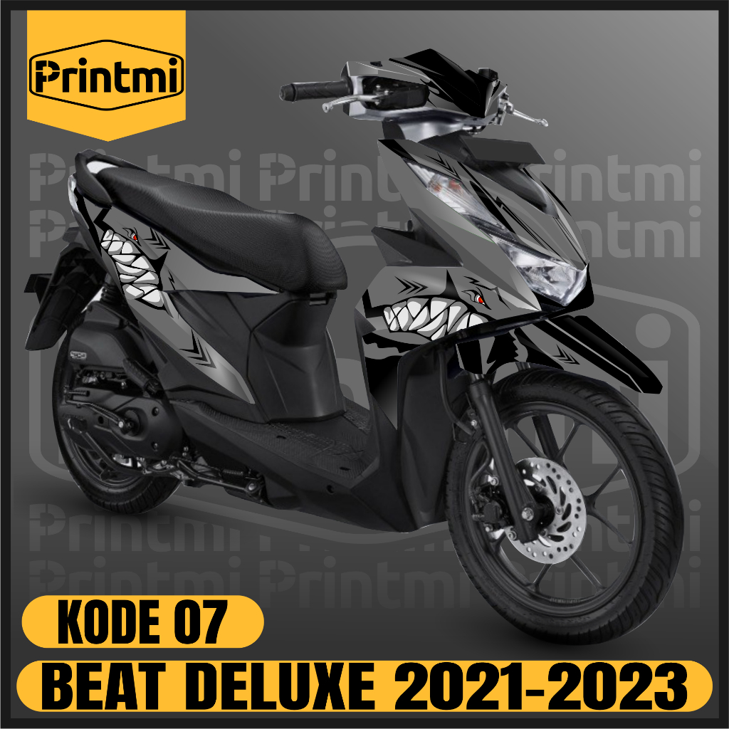 Printmi Decal Stiker Motor Beat Deluxe 2021 2022 2023 New Full Body Variasi Honda Street CBS ISS Hiu