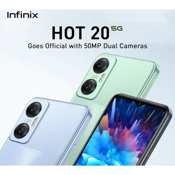 Handphone Infinix Hot 20 5G 4/128 GB Garansi Resmi Hot 20 4 GB 128 GB Not Hot 11 12 12i 12 Play 20i 20s