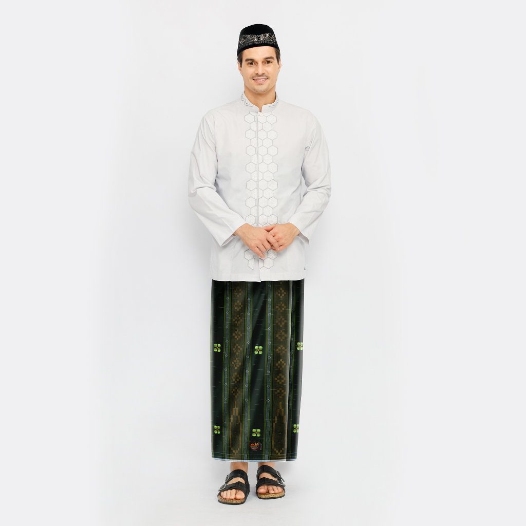 Sarung ATLAS Premium 790 Songket Special Gerimis Hijau 01