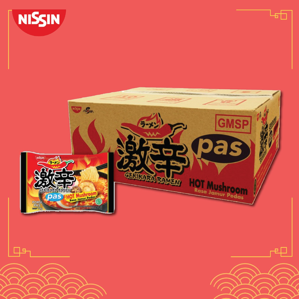 

Nissin Gekikara Ramen Pas Rasa Hot Mushroom 74gr (1 Karton, 30 pcs)