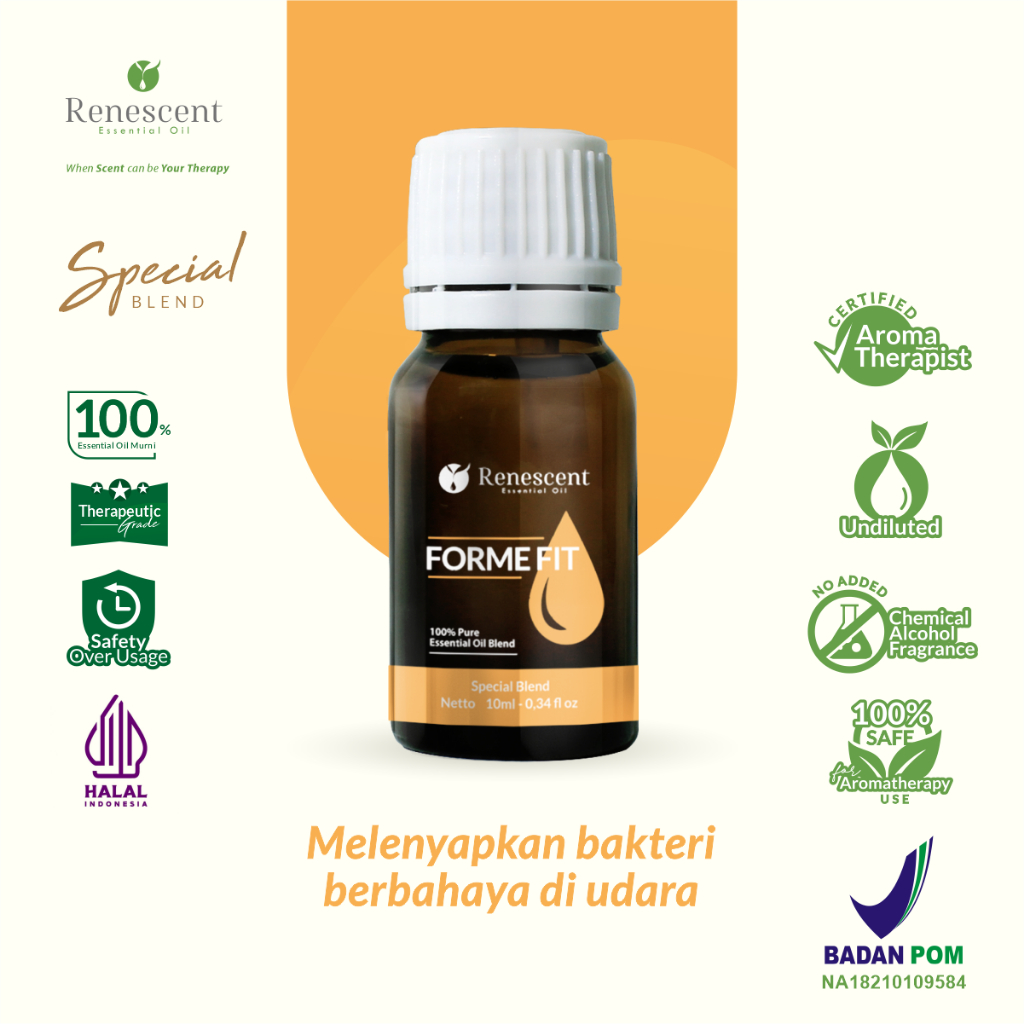 Renescent Special Blend Forme Fit Pure Essential Oil 10ml Immune Booster Thieves Diffuser Aromatherapy Humidifier Air Purifier Lilin Aromaterapi