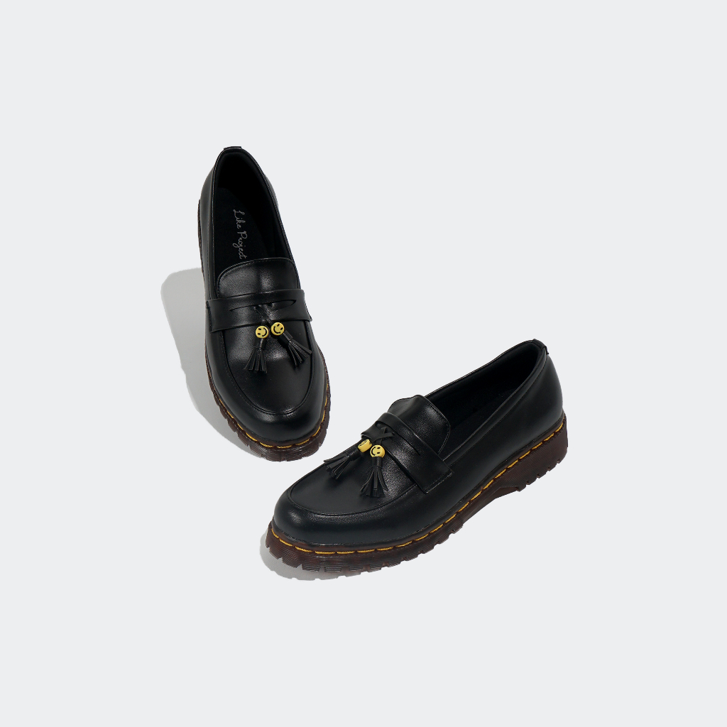 Xcloud x LikeProject Sepatu Couple SlipOn Docmart Casual Wanita SILVA Black