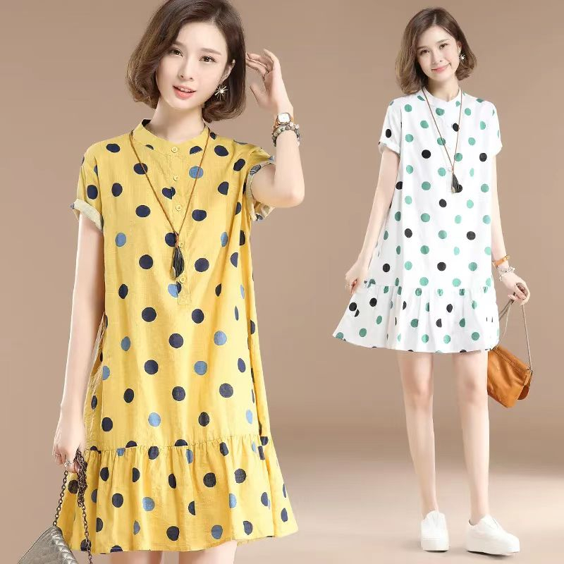 Garcia Mini Dress Polkadot - Dress Baju Wanita - Bahan Hyget - TM CY323