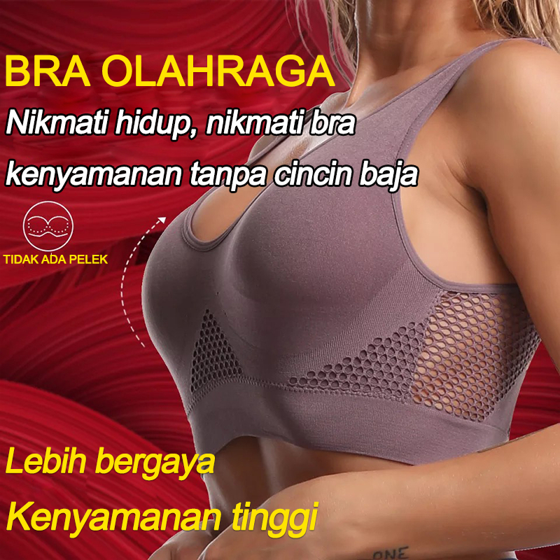 Sport Bra bh sport bra  Fashion Wanita Bra Tanpa Kawat Sport Bra Tahan guncangan retraksi payudara tidak kendur Push Up Elastis BH Pakaian Dalam Wanita S6