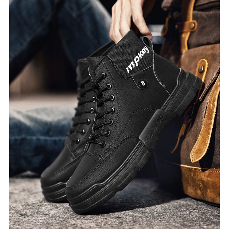 Sepatu boots Hitam 39-44 Mpkey Hight Sneakers outdoor touring motor Kasual Pria Wanita terlaris murah best medan