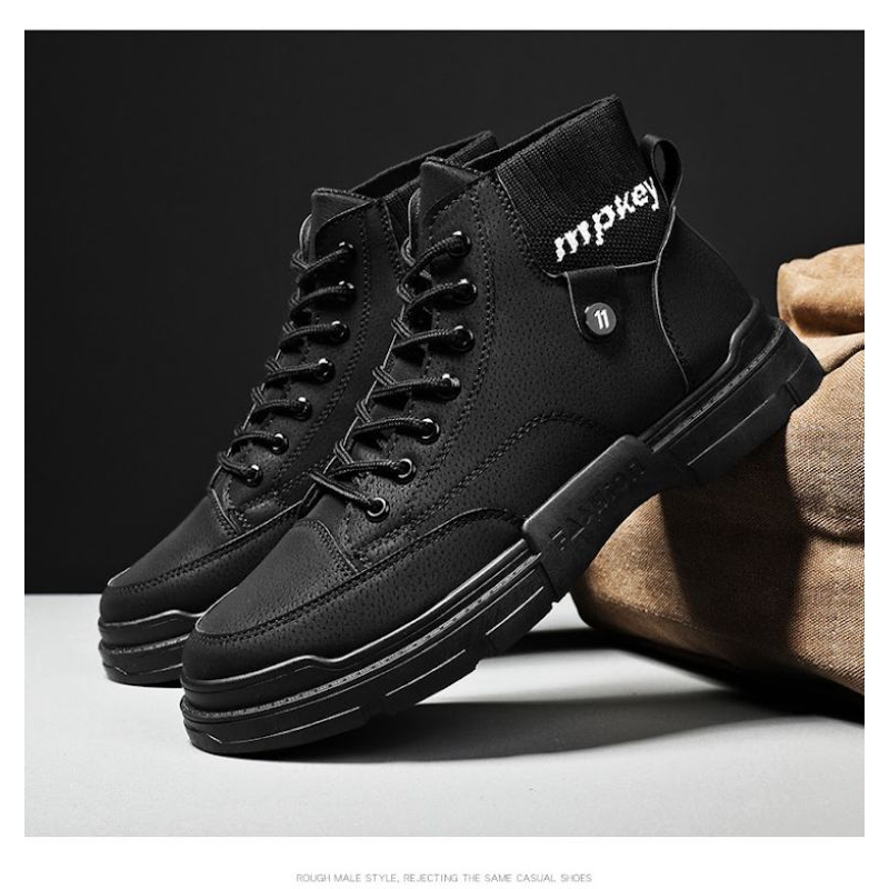 Sepatu boots Hitam 39-44 Mpkey Hight Sneakers outdoor touring motor Kasual Pria Wanita terlaris murah best medan